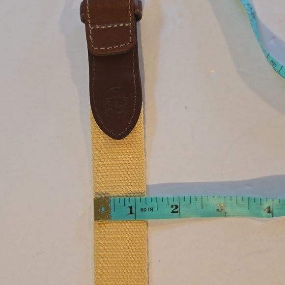Torino Womens Yellow belt with brown leather ENDS Gold Buckle Sz.L main image 5